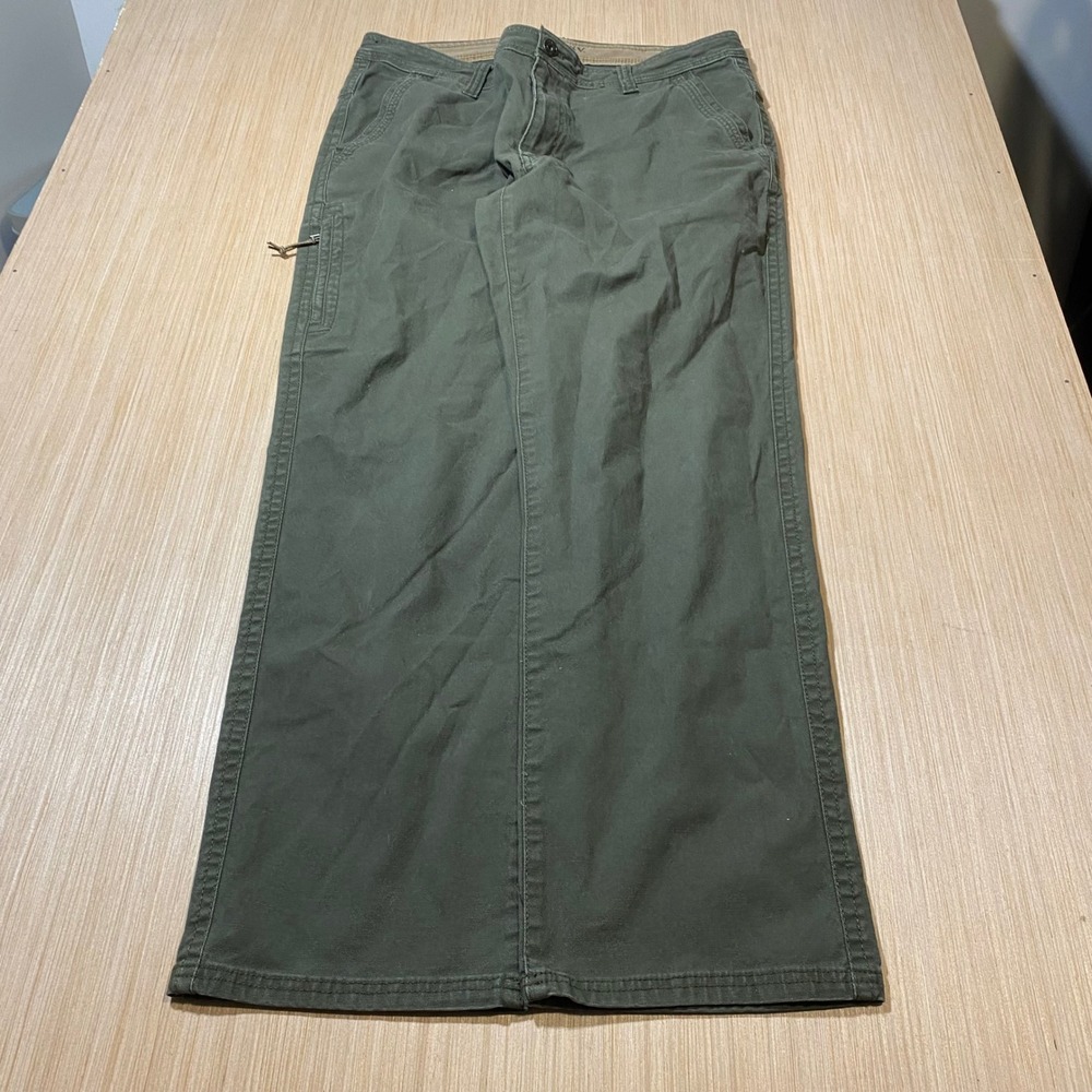 Legendary Outfitters Mens Olive Green Canvas Utility Work Pants 36x32 Straight